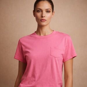 100% Cotton Siena Studio Pink Short Sleeve Tee Size Medium